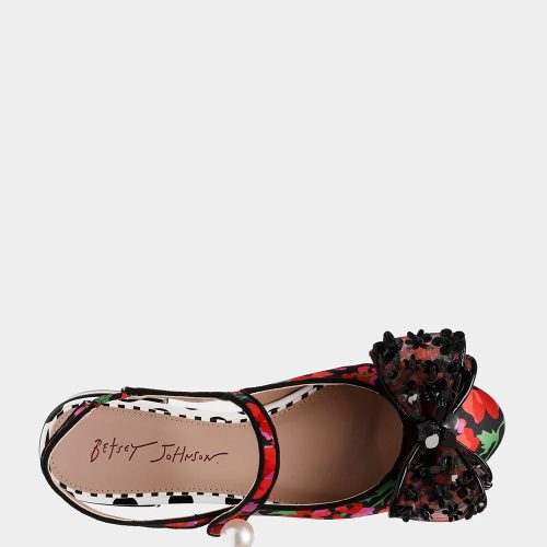 BETSEY JOHNSON SHOES LIVY BLACK POPPY TOP