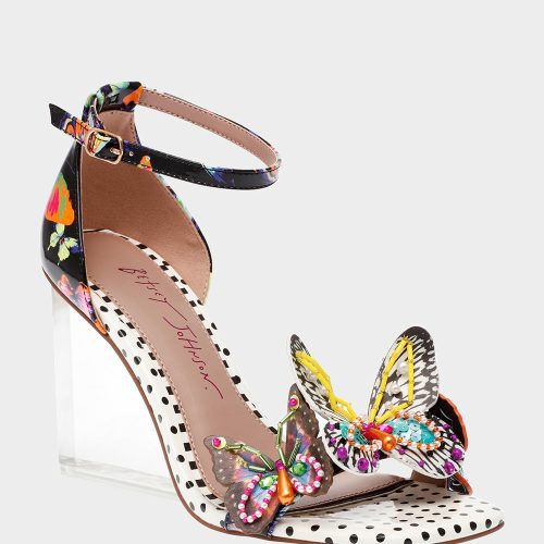 BETSEY JOHNSON SHOES MARLOE BLACK BUTTERFLY