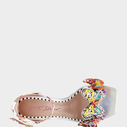 BETSEY JOHNSON SHOES MARLOE WHITE BUTTERFLY TOP