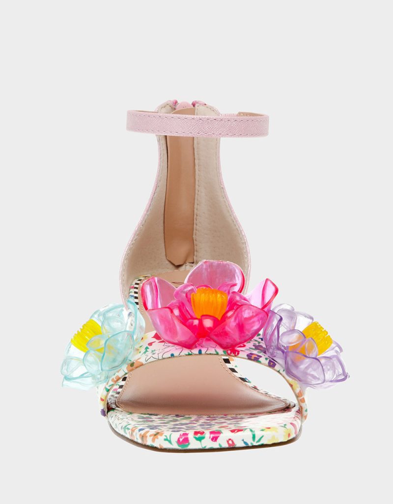 BETSEY JOHNSON SHOES OAKLEE PINK MULTI FRONT