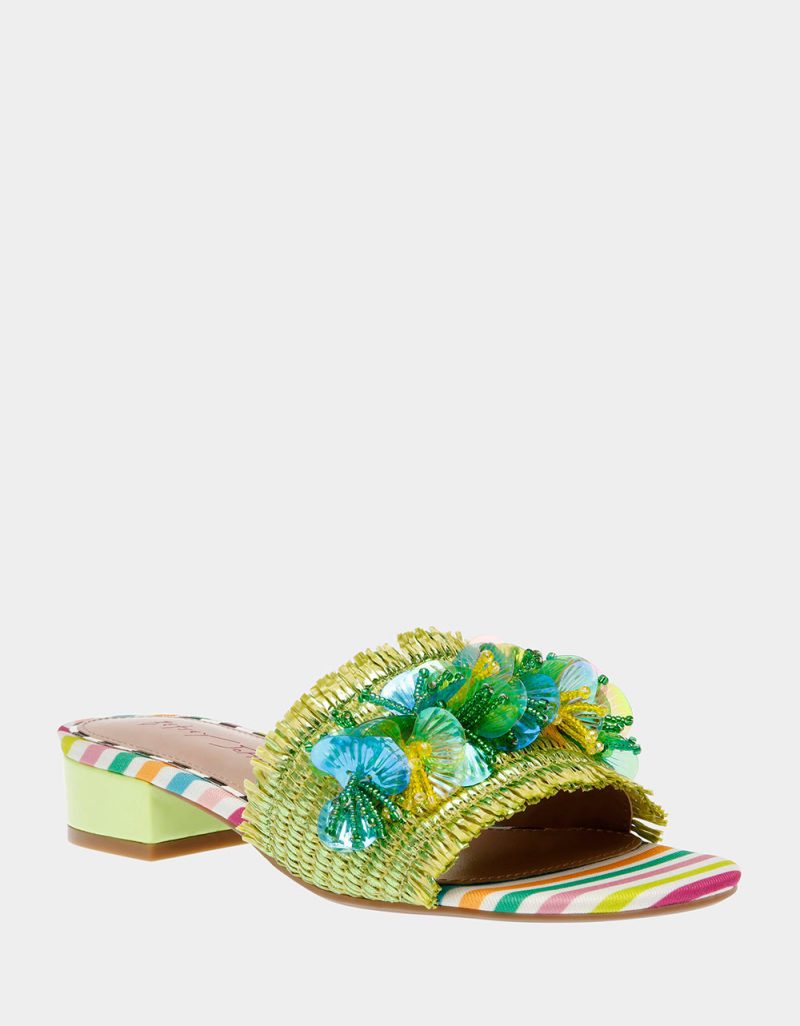 BETSEY JOHNSON SHOES PEYTEN GREEN MULTI