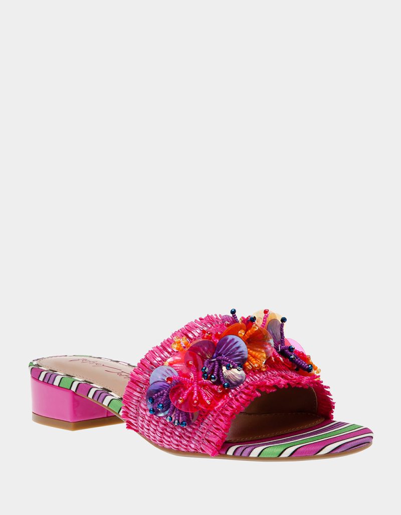 BETSEY JOHNSON SHOES PEYTEN PINK MULTI