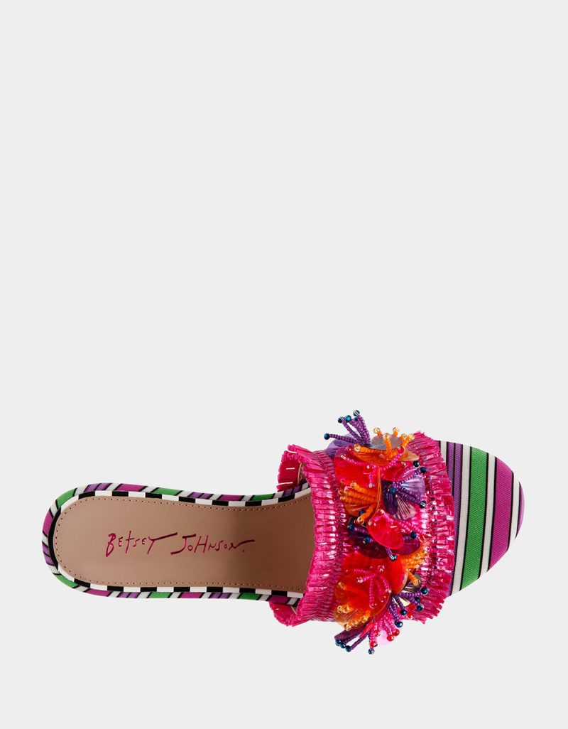 BETSEY JOHNSON SHOES PEYTEN PINK MULTI TOP