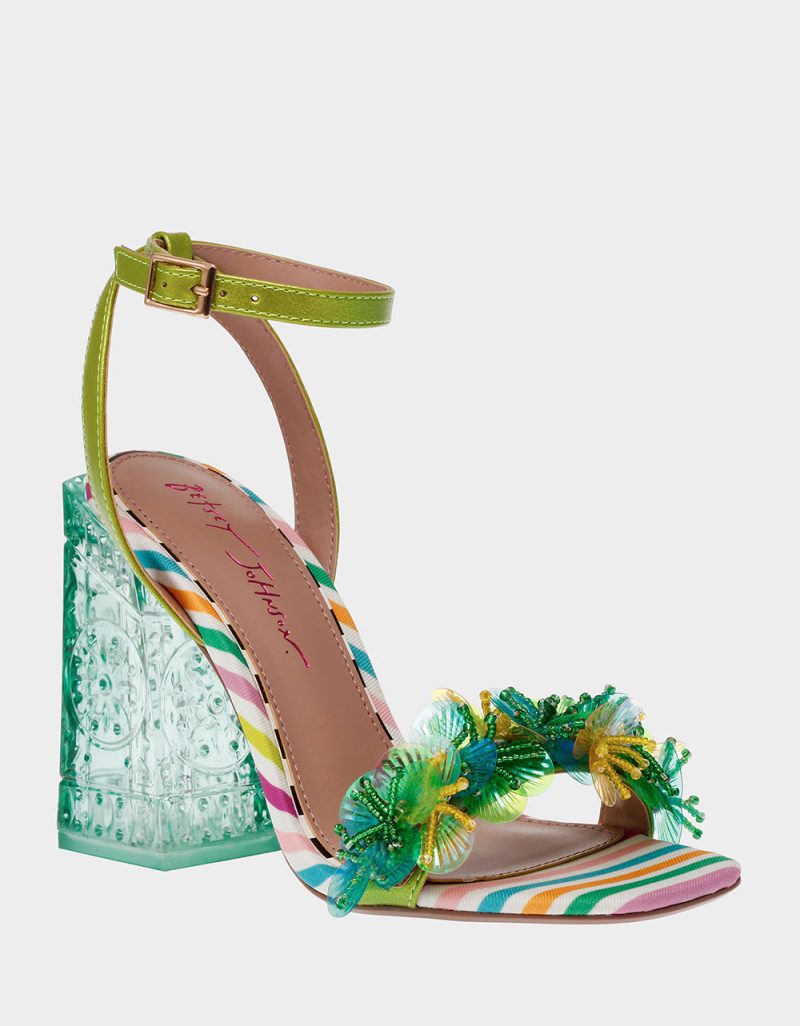 BETSEY JOHNSON SHOES QUINTA GREEN MULTI