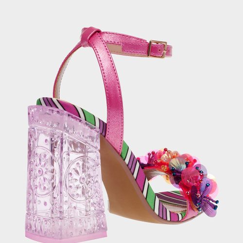 BETSEY JOHNSON SHOES QUINTA PINK MULTI ALT1