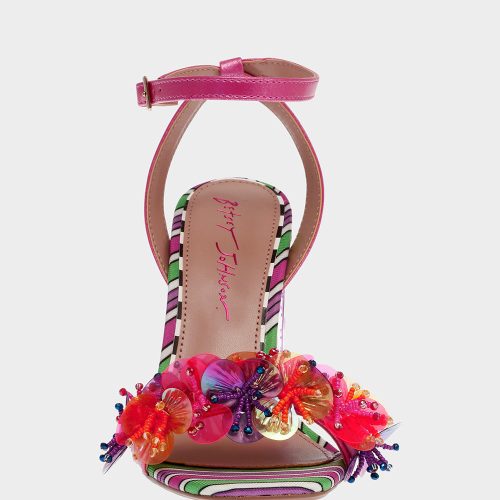 BETSEY JOHNSON SHOES QUINTA PINK MULTI FRONT