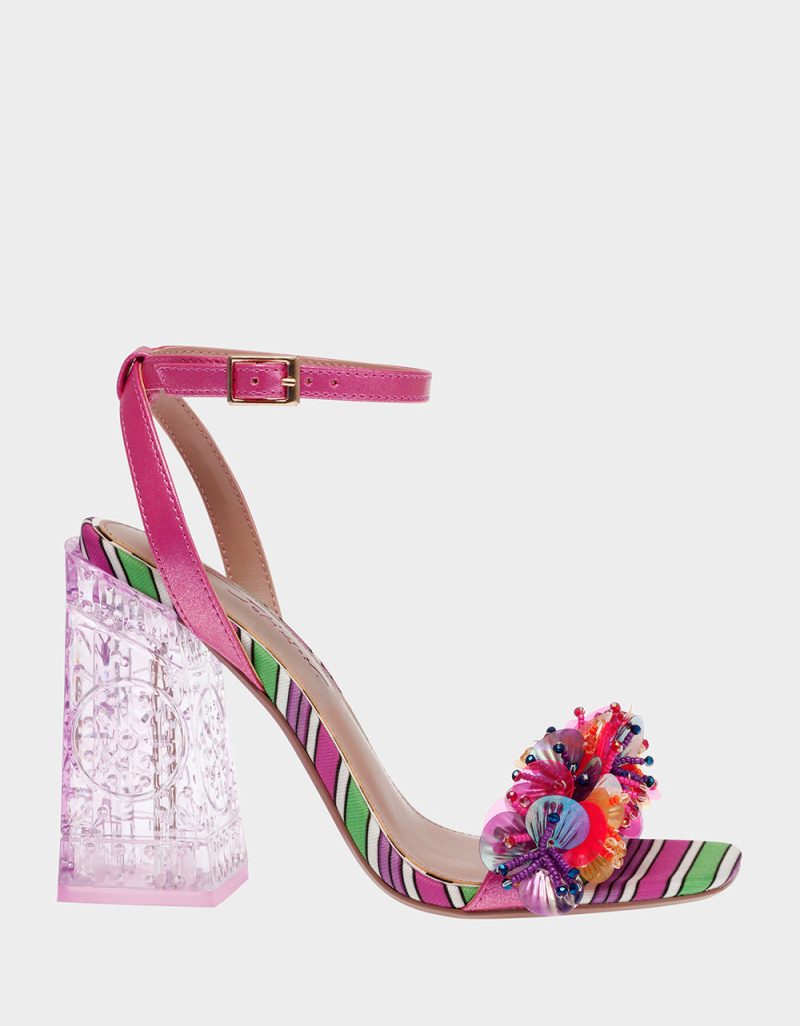 BETSEY JOHNSON SHOES QUINTA PINK MULTI SIDE