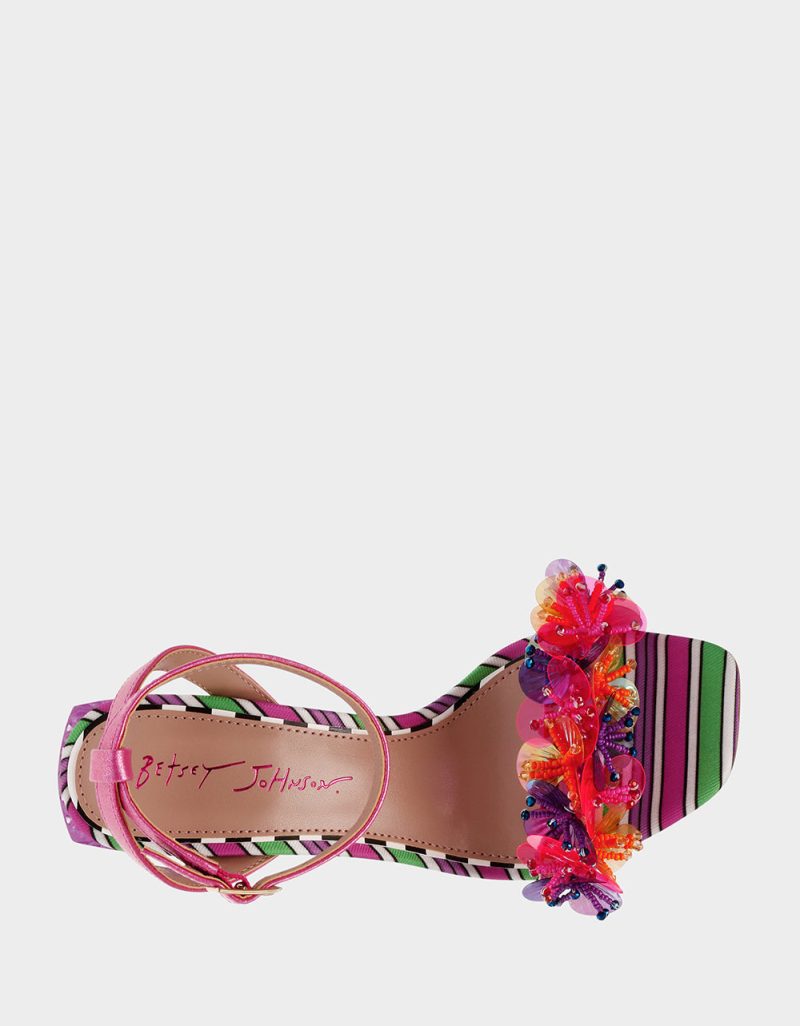 BETSEY JOHNSON SHOES QUINTA PINK MULTI TOP