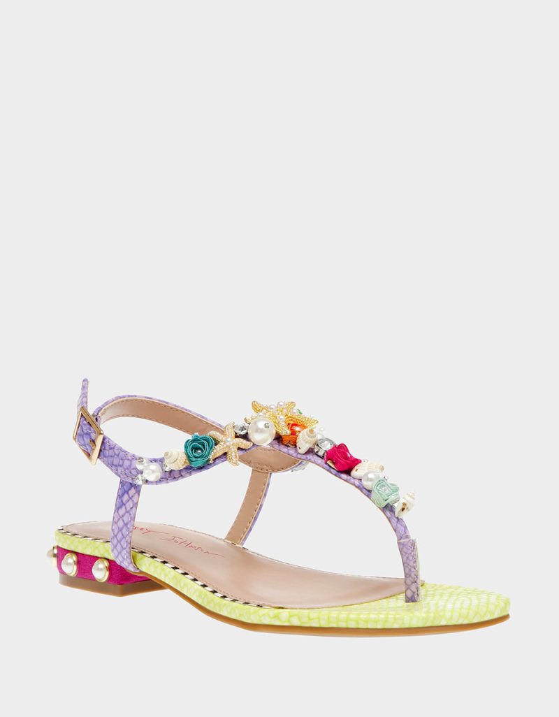 BETSEY JOHNSON SHOES RIHANNA LIME MULTI