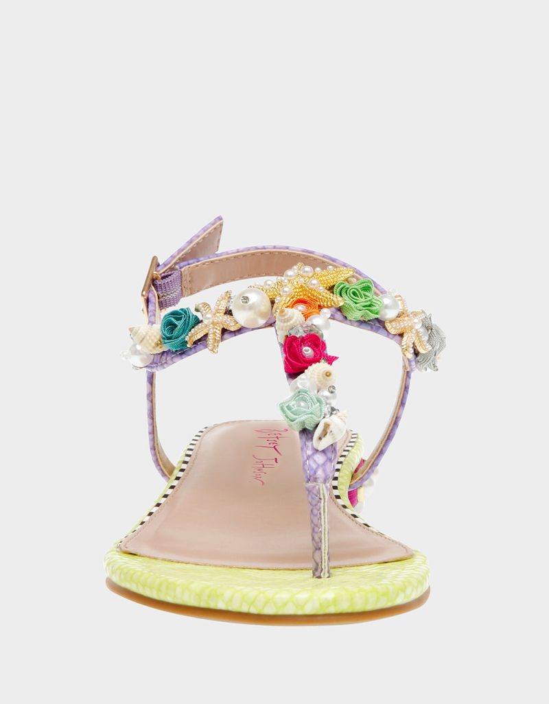 BETSEY JOHNSON SHOES RIHANNA LIME MULTI FRONT