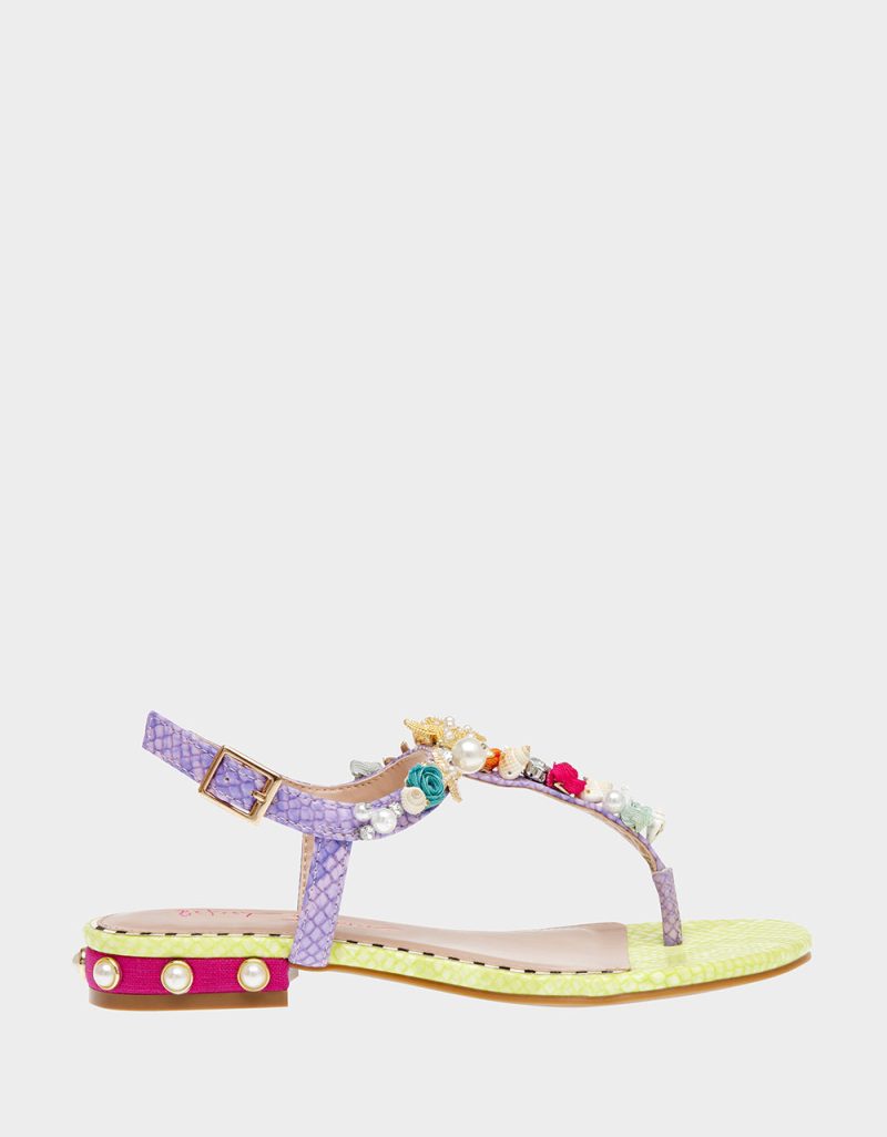 BETSEY JOHNSON SHOES RIHANNA LIME MULTI SIDE