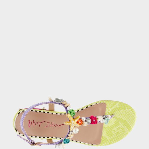 BETSEY JOHNSON SHOES RIHANNA LIME MULTI TOP