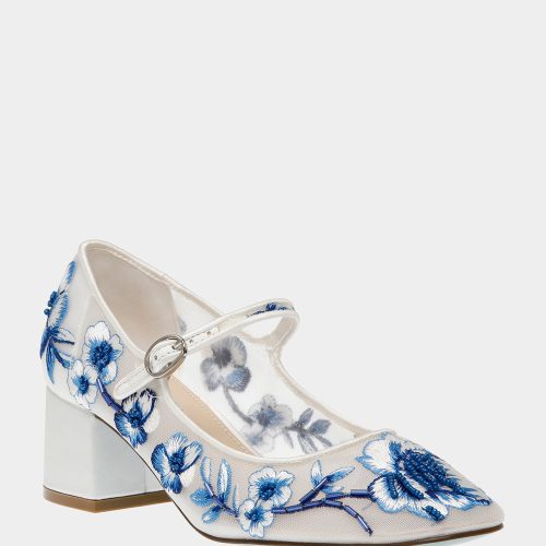 BETSEY JOHNSON SHOES SB EZRA BLUE FLORAL