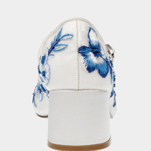 BETSEY JOHNSON SHOES SB EZRA BLUE FLORAL BACK