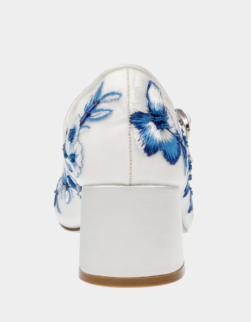 BETSEY JOHNSON SHOES SB EZRA BLUE FLORAL BACK