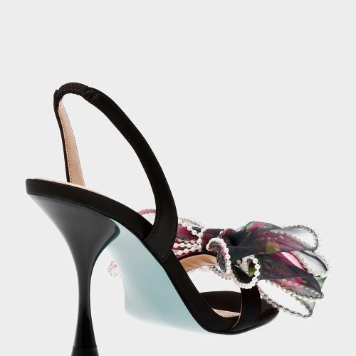 BETSEY JOHNSON SHOES SB FAWN BLACK FLORAL ALT1