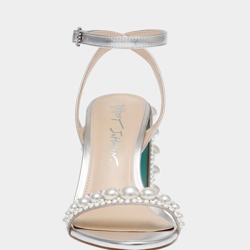 BETSEY JOHNSON SHOES SB LEXI SILVER FRONT