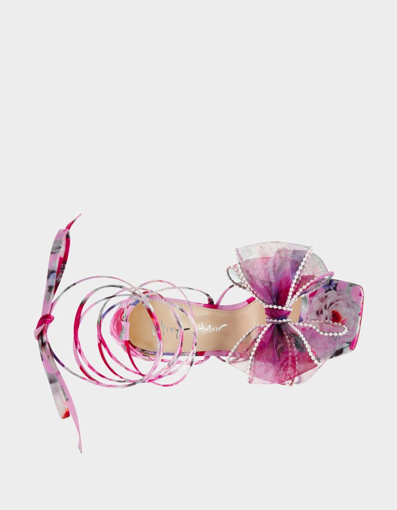 BETSEY JOHNSON SHOES SB MAY PINK FLORAL TOP