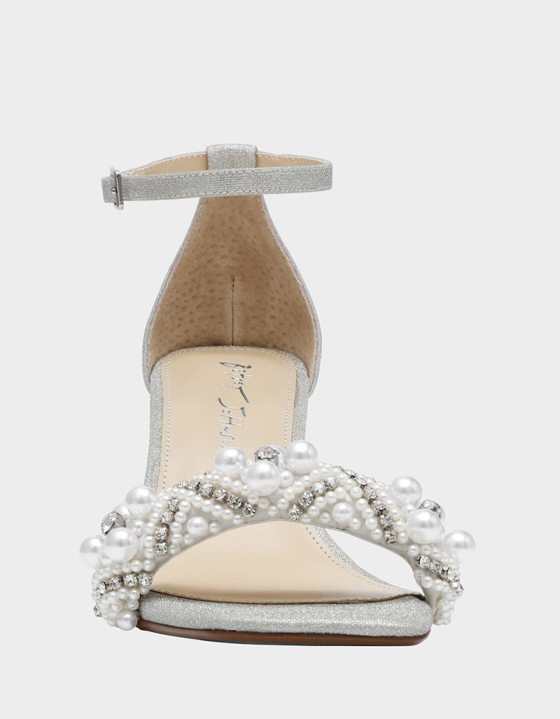 BETSEY JOHNSON SHOES SB MILO SILVER FRONT