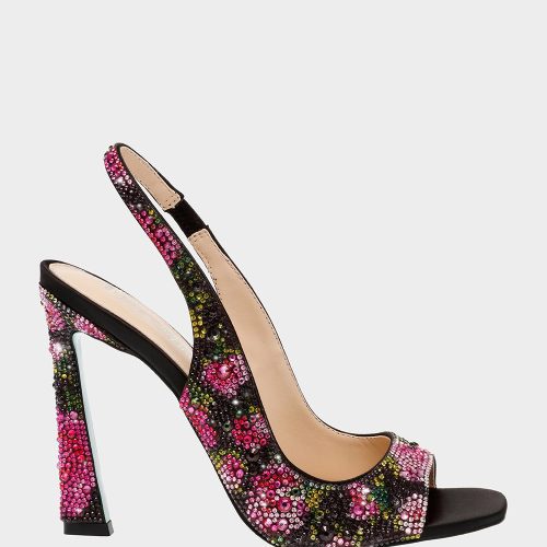 MINA BLACK/PINK FLORAL - SHOES - Betsey Johnson