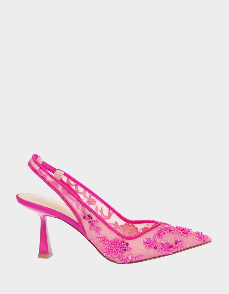 BETSEY JOHNSON SHOES SB NIKKI FUCHSIA SIDE