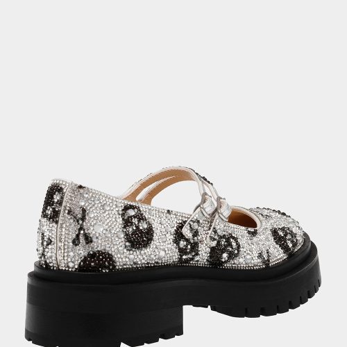 BETSEY JOHNSON SHOES SB RICO SILVER SKULLS ALT1