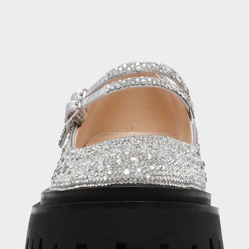 BETSEY JOHNSON SHOES SB RICO SILVER FRONT 1