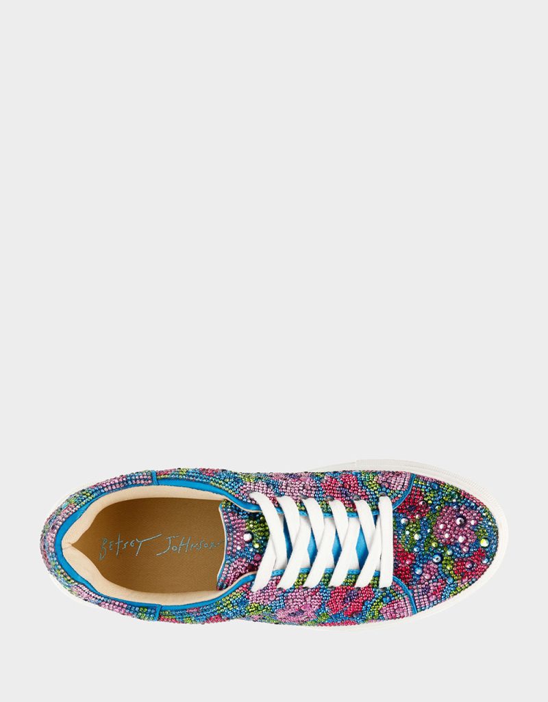 BETSEY JOHNSON SHOES SB SIDNY BLUE POPPY TOP