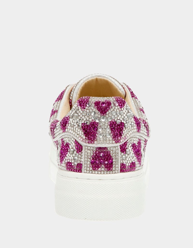 BETSEY JOHNSON SHOES SB SIDNY FUCHSIA HEART BACK