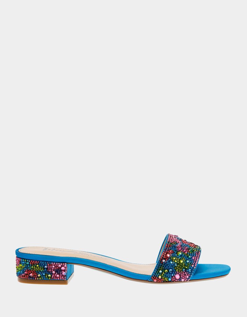 BETSEY JOHNSON SHOES SB SUNNY BLUE POPPY SIDE