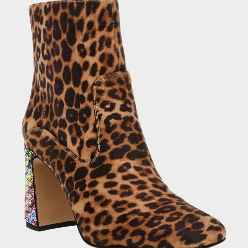 BETSEYJOHNSON BOOTIES BLANCHE LEOPARD