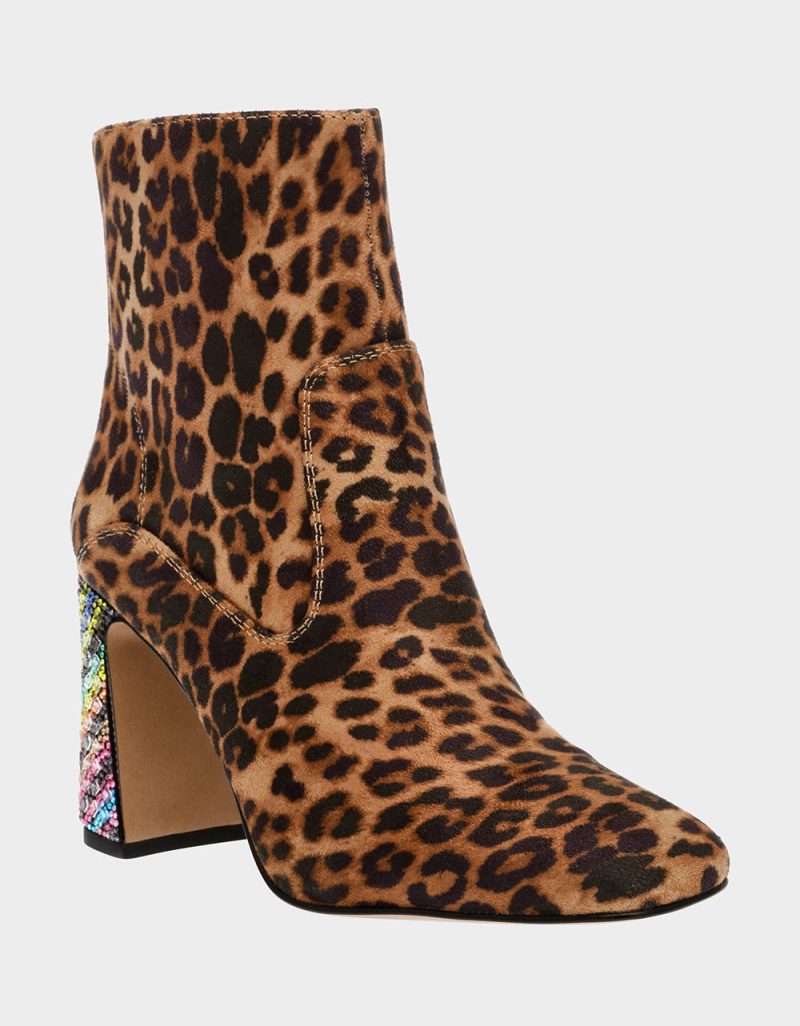 BETSEYJOHNSON BOOTIES BLANCHE LEOPARD