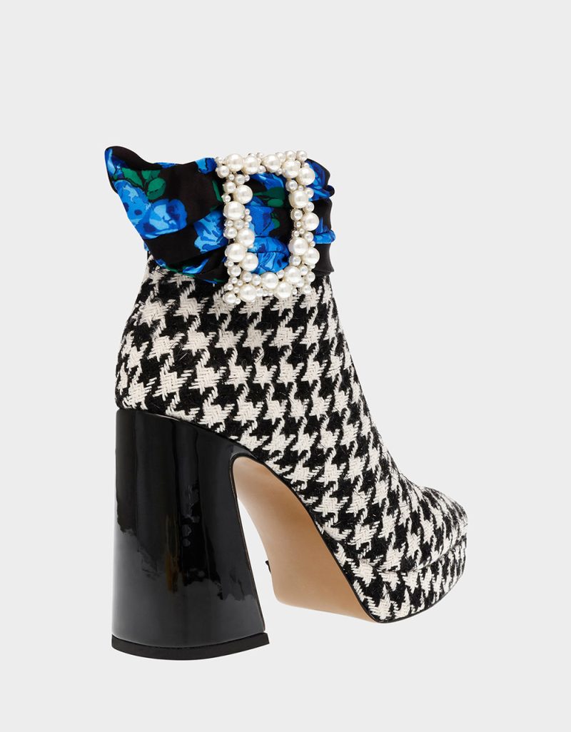 BETSEYJOHNSON BOOTIES IDRIS BLACK WHITE ALT1