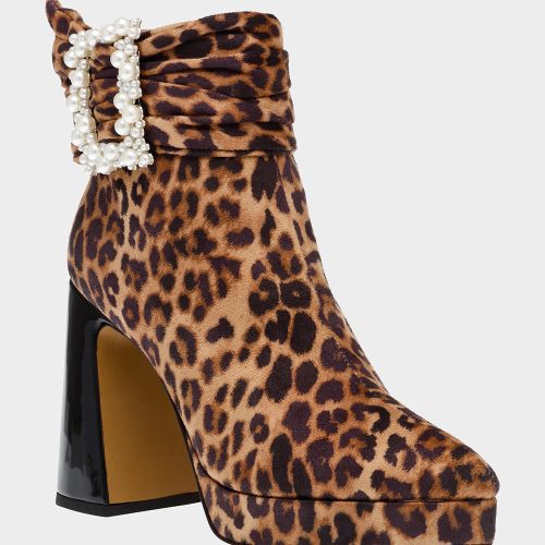 BETSEYJOHNSON BOOTIES IDRIS LEOPARD