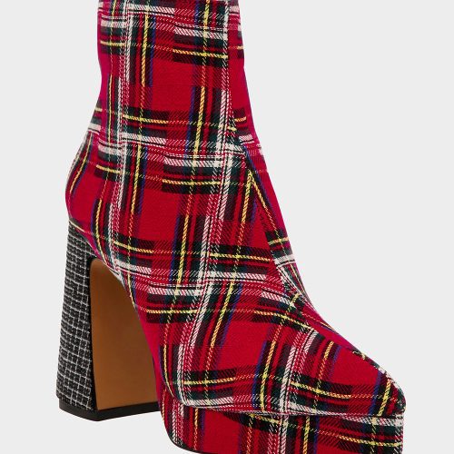 BETSEYJOHNSON BOOTIES RAYLAN RED MULTI