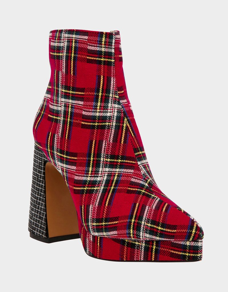 BETSEYJOHNSON BOOTIES RAYLAN RED MULTI