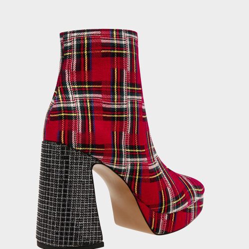 BETSEYJOHNSON BOOTIES RAYLAN RED MULTI ALT1