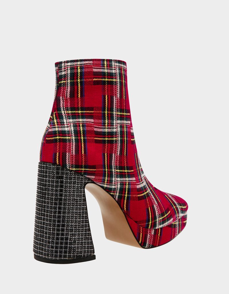 BETSEYJOHNSON BOOTIES RAYLAN RED MULTI ALT1