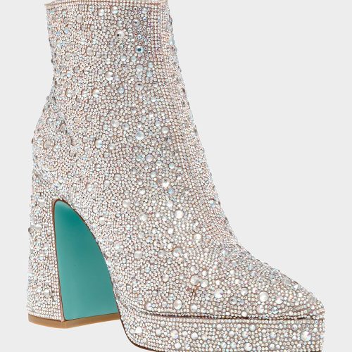 BETSEYJOHNSON BOOTIES SB DELLA RHINESTONE