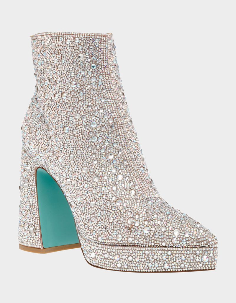 BETSEYJOHNSON BOOTIES SB DELLA RHINESTONE