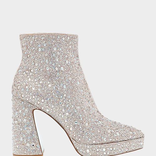 BETSEYJOHNSON BOOTIES SB DELLA RHINESTONE SIDE