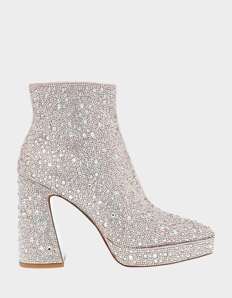 BETSEYJOHNSON BOOTIES SB DELLA RHINESTONE SIDE