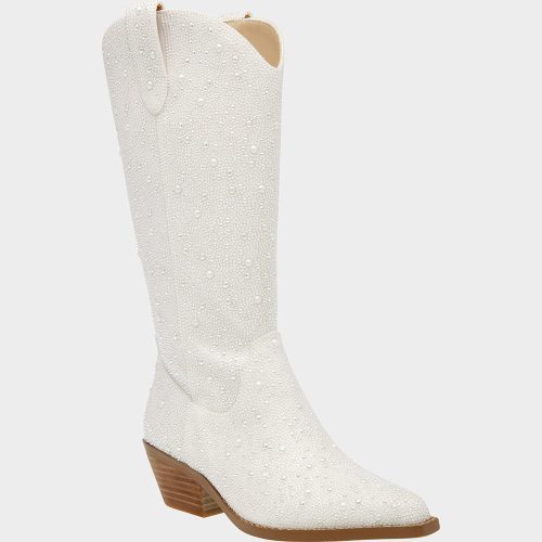 BETSEYJOHNSON BOOTS SB DALAS IVORY