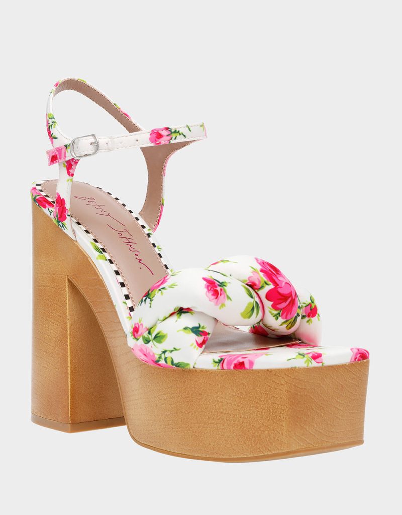 BETSEYJOHNSON SANDALS MANDEEWHITEMULTI