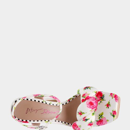 BETSEYJOHNSON SANDALS MANDEEWHITEMULTI TOP