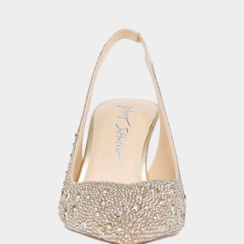 BETSEYJOHNSON SANDALS SB CLARK LIGHT GOLD FRONT