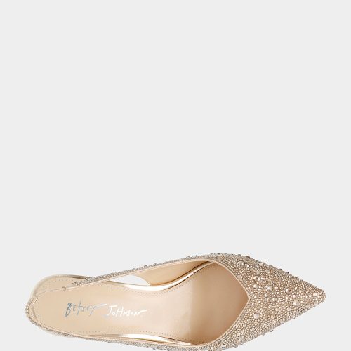 BETSEYJOHNSON SANDALS SB CLARK LIGHT GOLD TOP