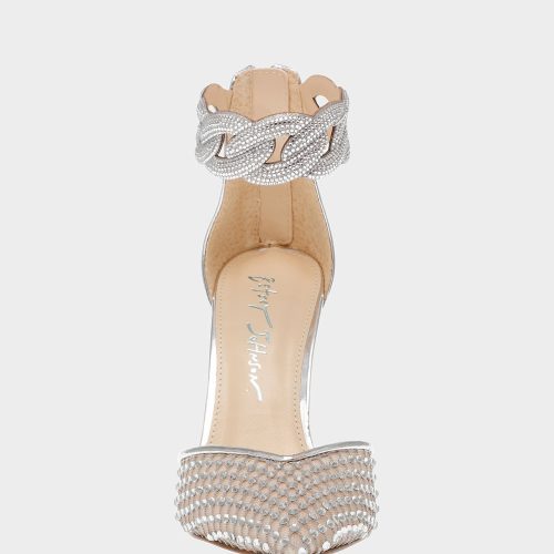 BETSEYJOHNSON SANDALS SB JAD SILVER FRONT