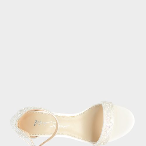 BETSEYJOHNSON SANDALS SB MARI WHITE IVORY TOP