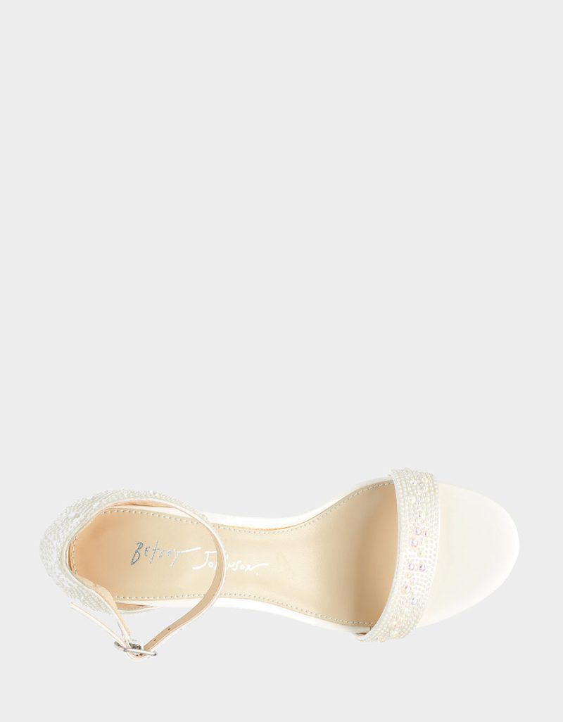 BETSEYJOHNSON SANDALS SB MARI WHITE IVORY TOP